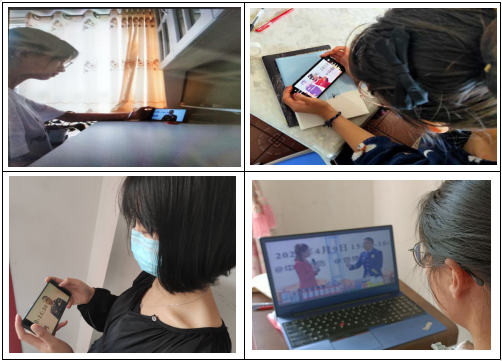 公司师生正在观看直播